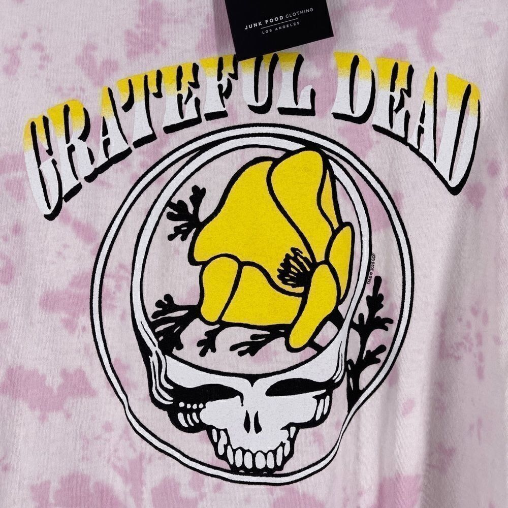 Junk Food Grateful Dead Tie-Dye Cropped Long Sleeve Pullover - Picture 4 of 5